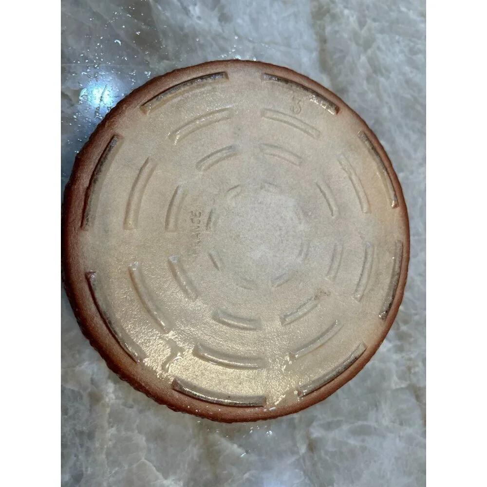 2 Durofeu Round Oven Dish France Textured Faience Round Casserole Serving Baking